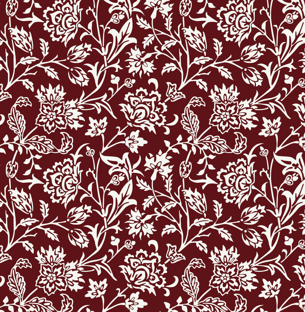 William Morris Brentwood Red – 100% organic cotton – 2m piece – Mini Bolt