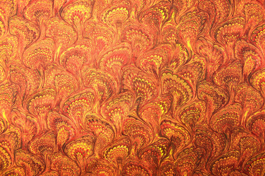 Marbled paper quilting fabric, copper fabric - Price by the Half Metre - The Quilt Sanctuary