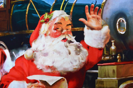 Old St Nick fabric panel, father Christmas Quilting panel - The Quilt Sanctuary