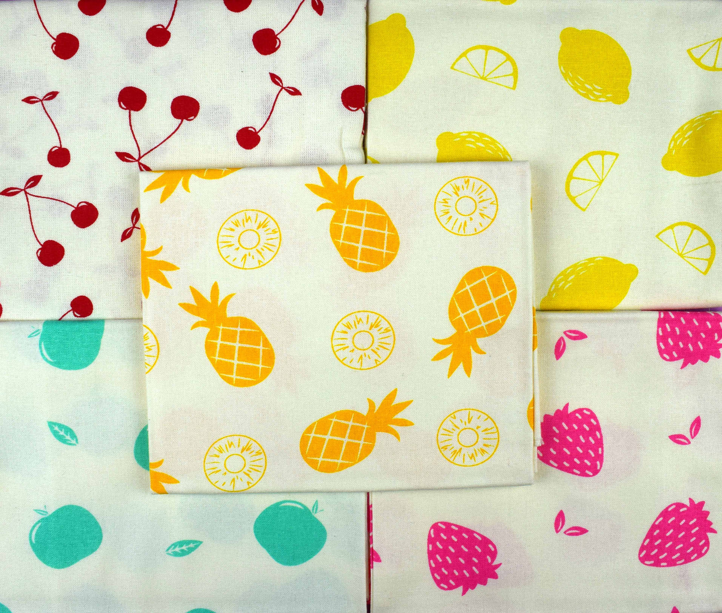 Fruit fat Quarter Bundle, Cotton quilting fabric The Quilt Sanctuary