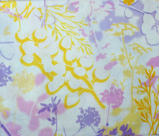 Floral impressions fat Quarter Bundle, pastel cotton fabric, Wildflower prints - The Quilt Sanctuary