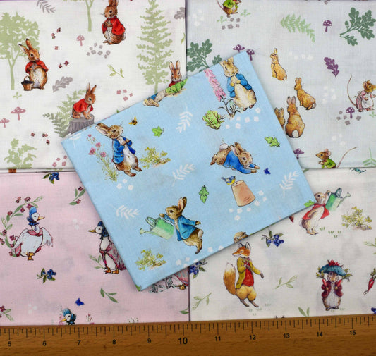 Peter Rabbit Fat Quarter bundle, Tales of the Burrow