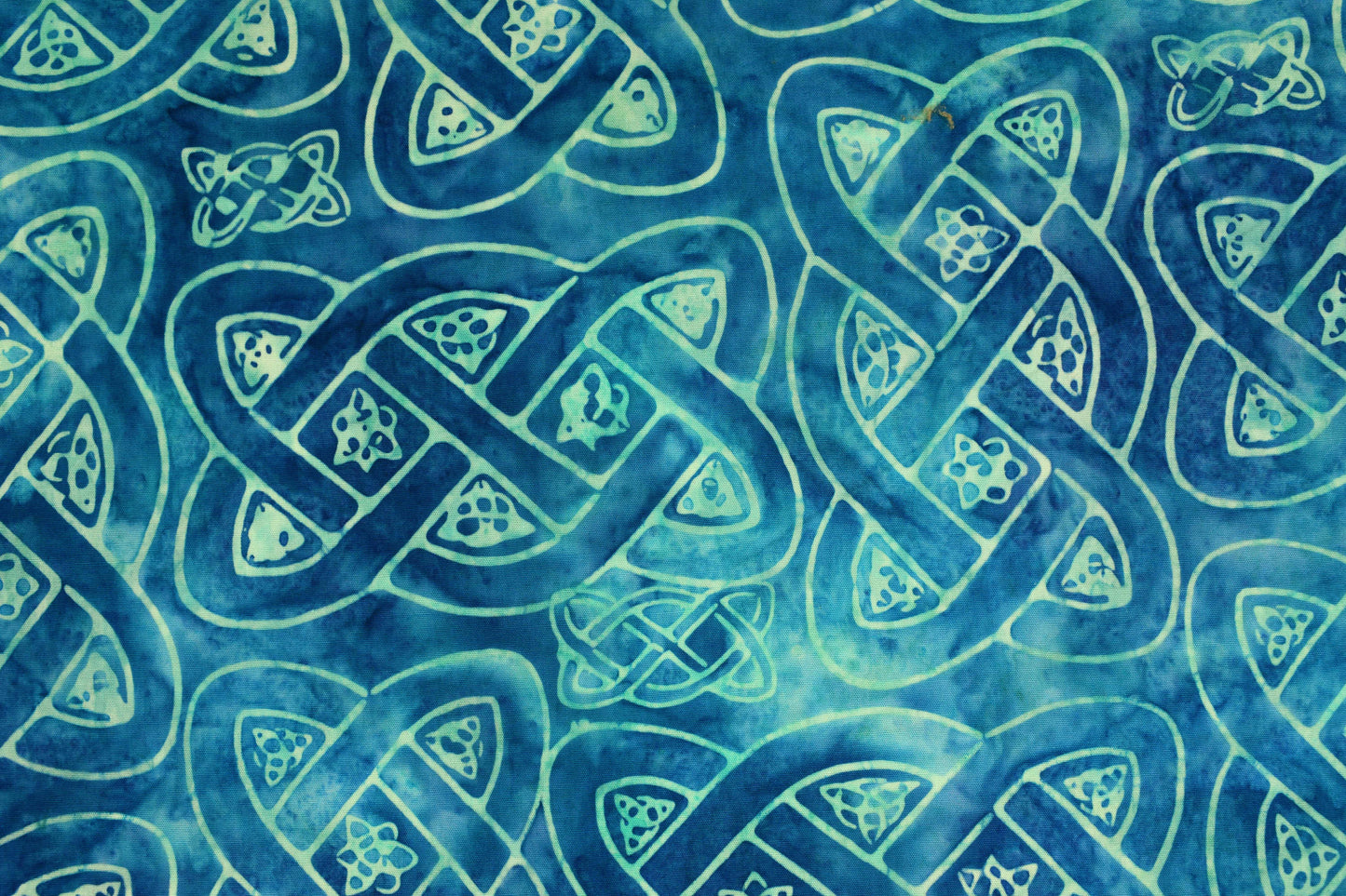 Blue Celtic knot fabric , Quilting fabric, cotton fabric - Price by the Half Metre - The Quilt Sanctuary