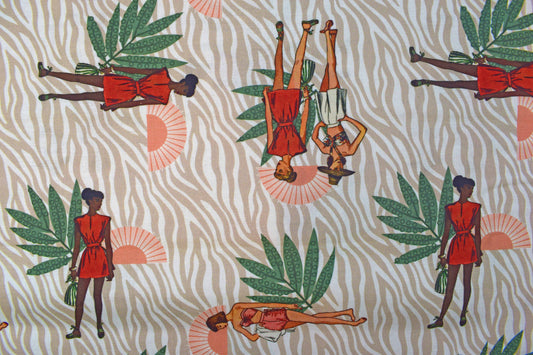 Sunset Safari Retro Fashion Quilting Fabric - Price by the Half Metre - The Quilt Sanctuary