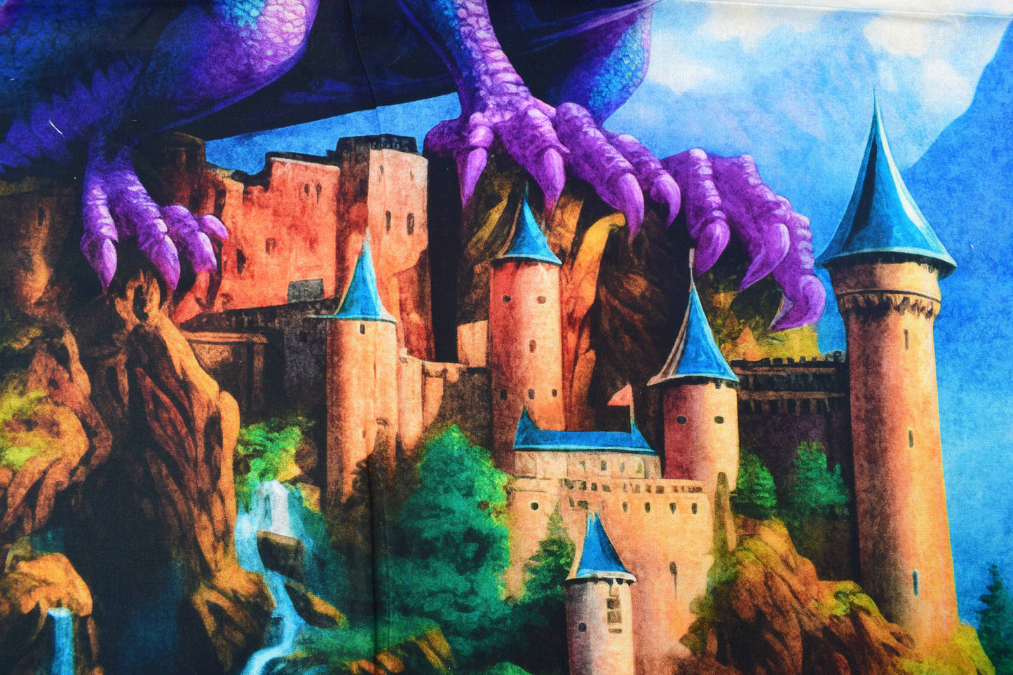 Dragon Song quilting panel, Cotton Dragon fabric