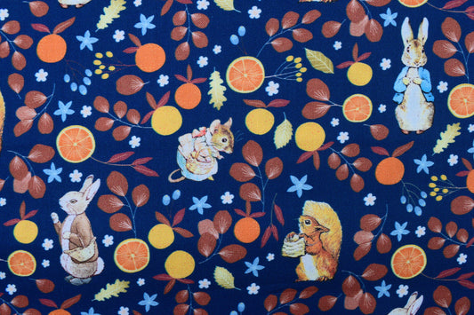 Blue Peter Rabbit quilting fabric, Peter Rabbit, Beatrix Potter - Price by the Half Metre - The Quilt Sanctuary