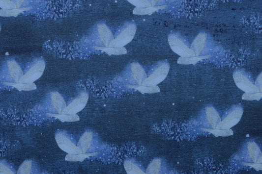 Ghostly Owl fabric, Quilting fabric, cotton fabric - Price by the Half Metre - The Quilt Sanctuary