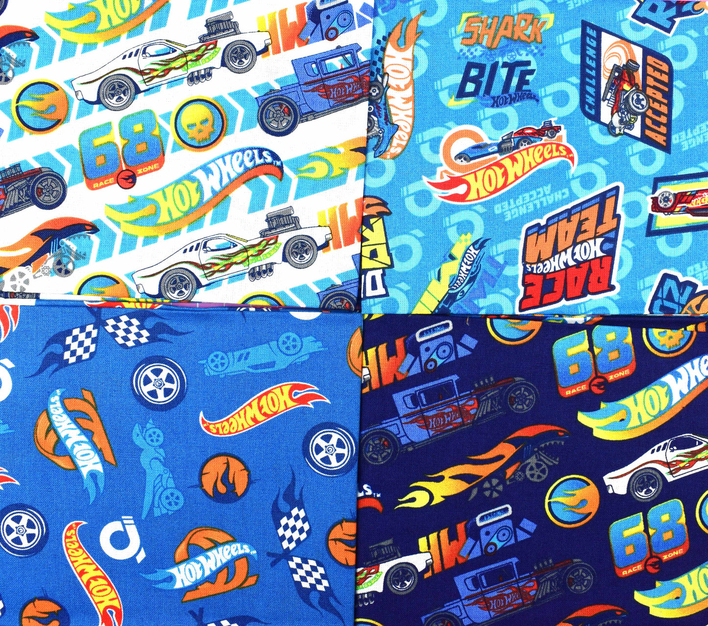 Hot wheels fat Quarter Bundle, Car cotton fabric, children's fabric - The Quilt Sanctuary