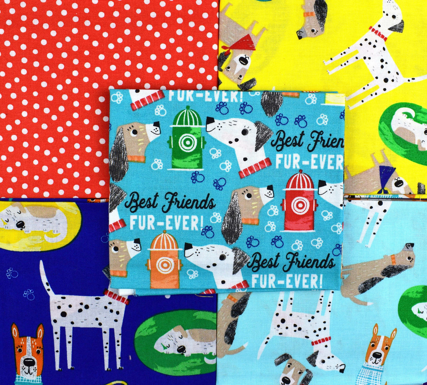 Dog fat Quarter Bundle, Best friends fur ever, quilting fabric, cotton fabric The Quilt Sanctuary