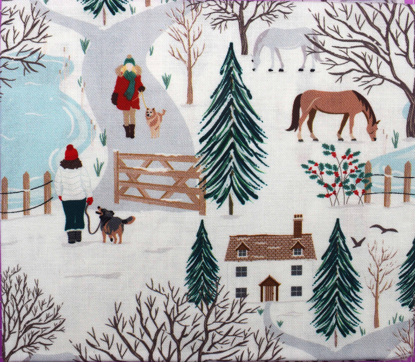Countryside Christmas Fat Quarter Bundle, cotton quilting fabric