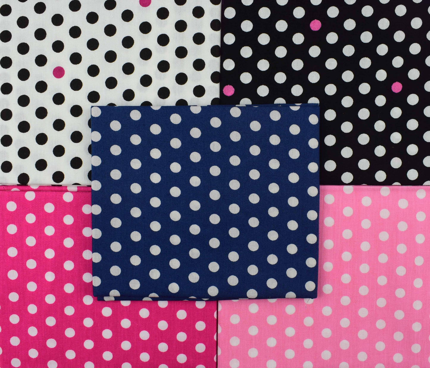 polka dot fat Quarter Bundle, pastel cotton fabric, spotty fabric - The Quilt Sanctuary