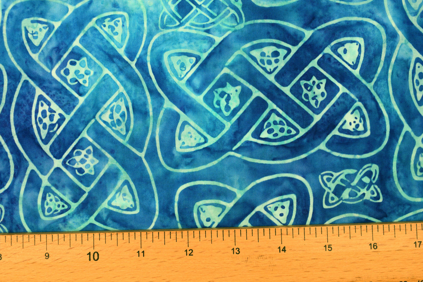 Blue Celtic knot fabric , Quilting fabric, cotton fabric - Price by the Half Metre - The Quilt Sanctuary
