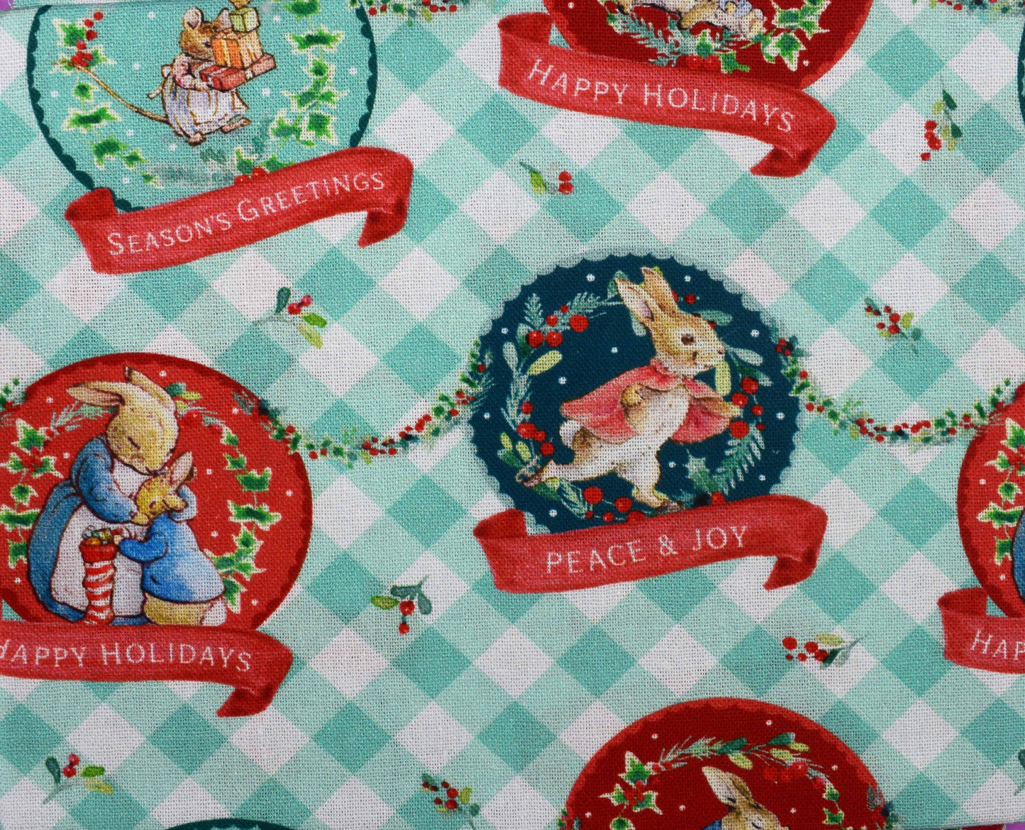 Peter Rabbit Christmas fabric collection, Hoppy Holidays, Quilting Fabric - The Quilt Sanctuary