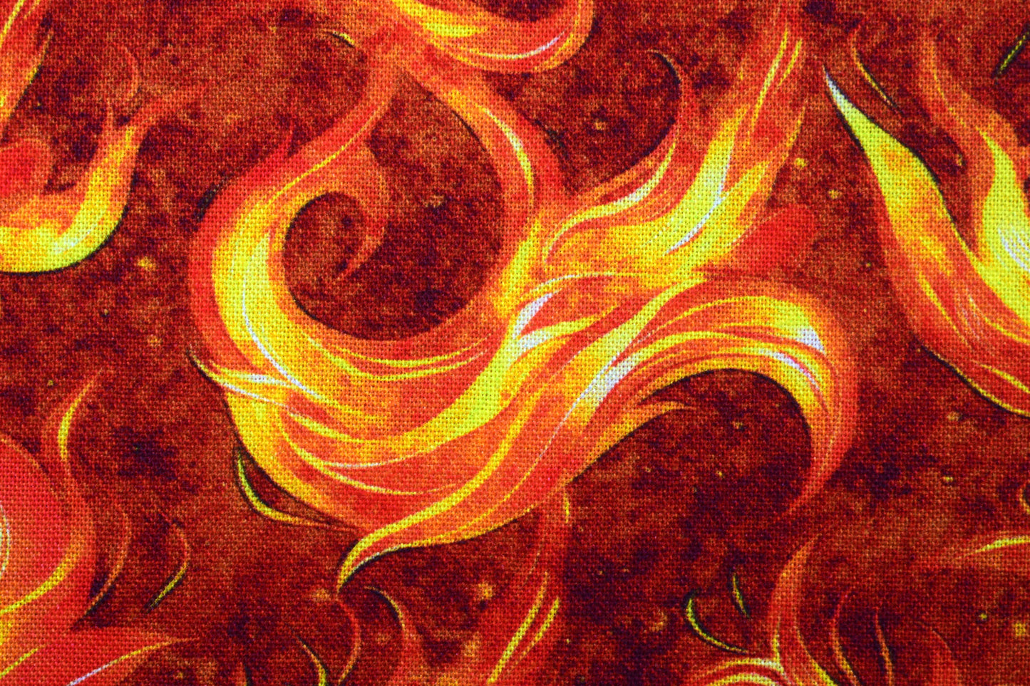 Flame Print Cotton Quilting Fabric – Dragon Fire Design - Price by Half Metre