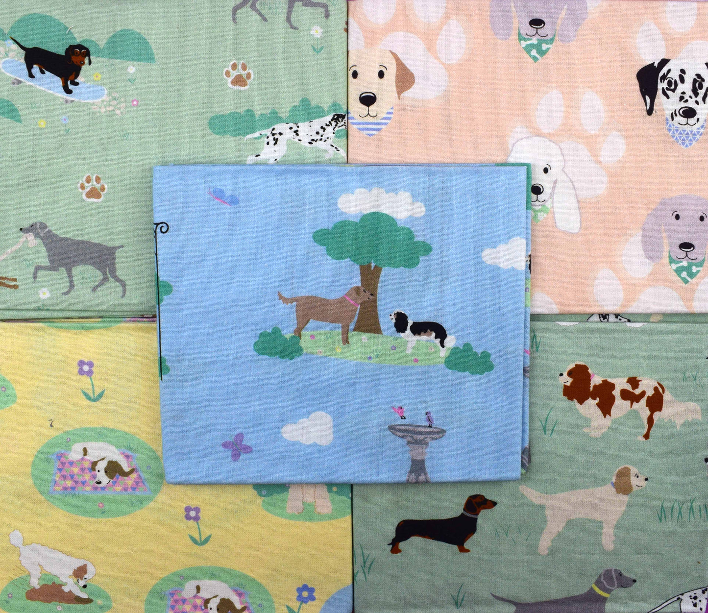 Dog fat Quarter Bundle, Freddie and Friends, quilting fabric, cotton fabric - The Quilt Sanctuary