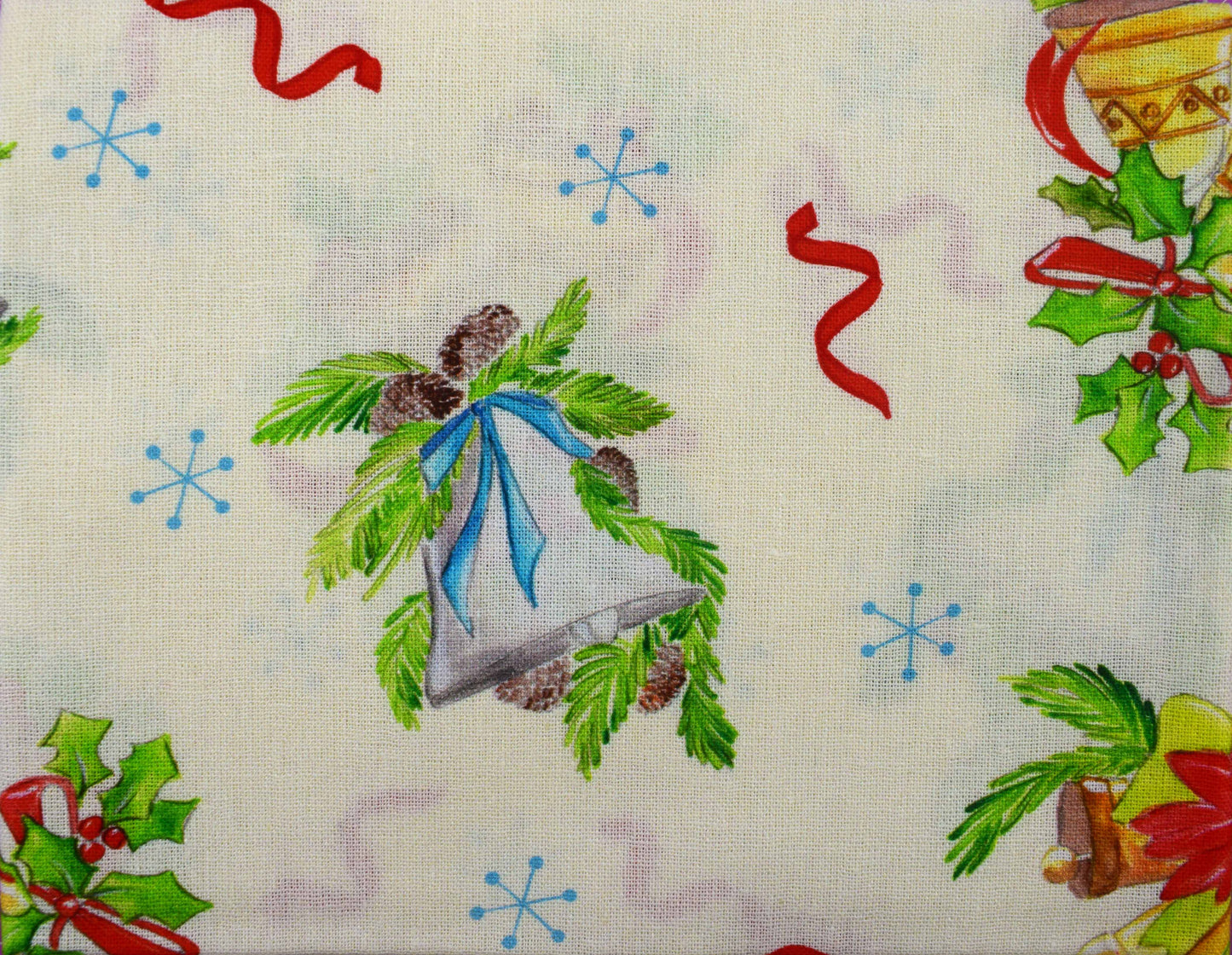 Ice Skating Fat Quarter Bundle, Quilting Fabric, Cotton Christmas Fabric,