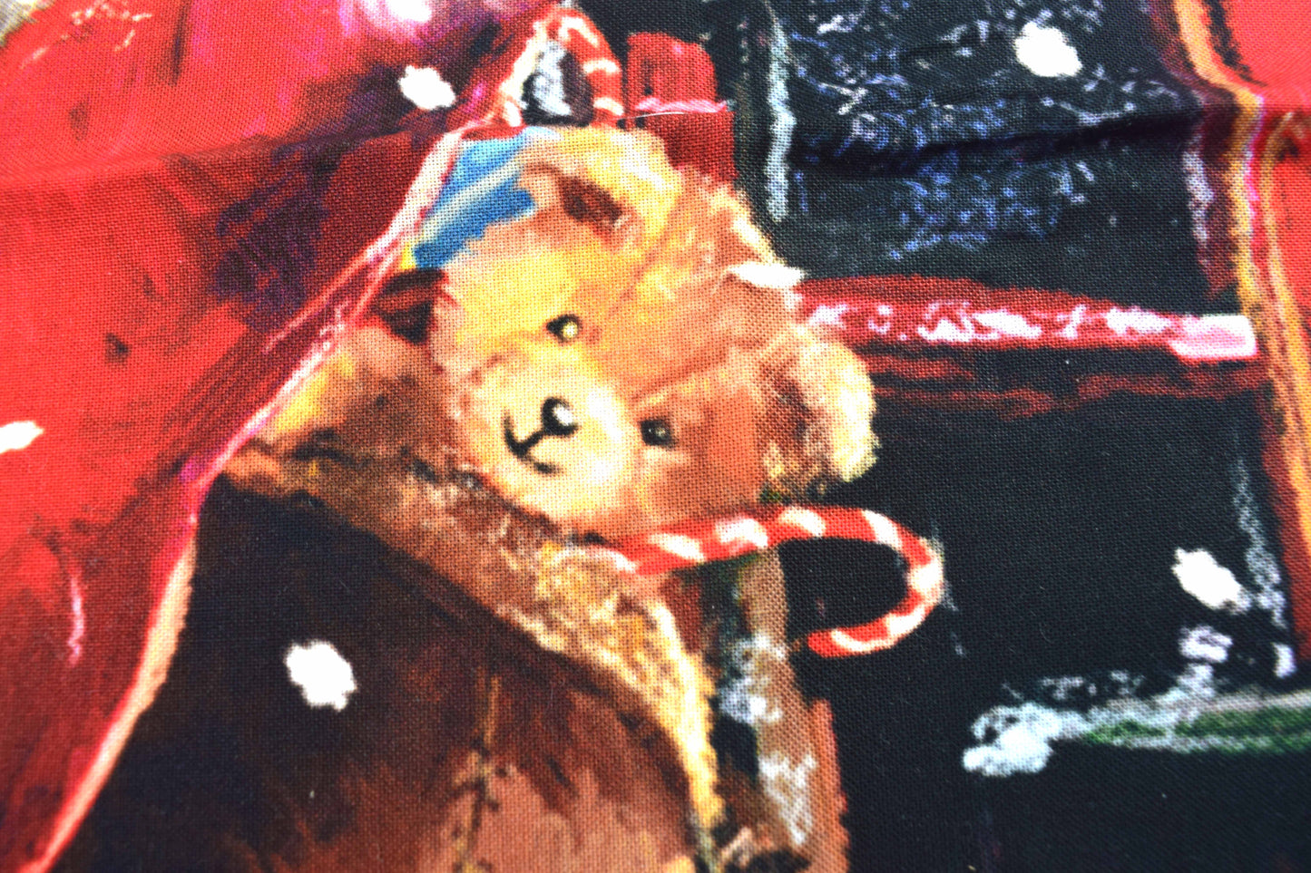 Santa Train fabric panel, Christmas cotton Quilting panel - The Quilt Sanctuary