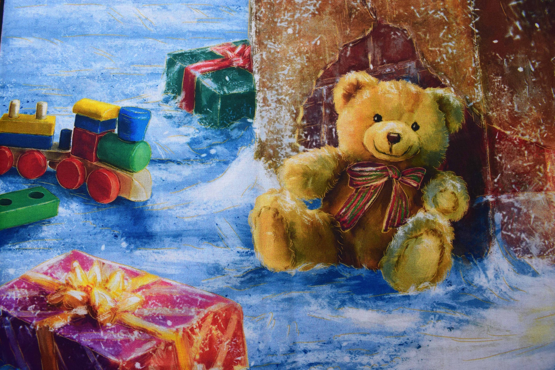 Santa fabric panel, cotton Christmas Quilting  panel - The Quilt Sanctuary