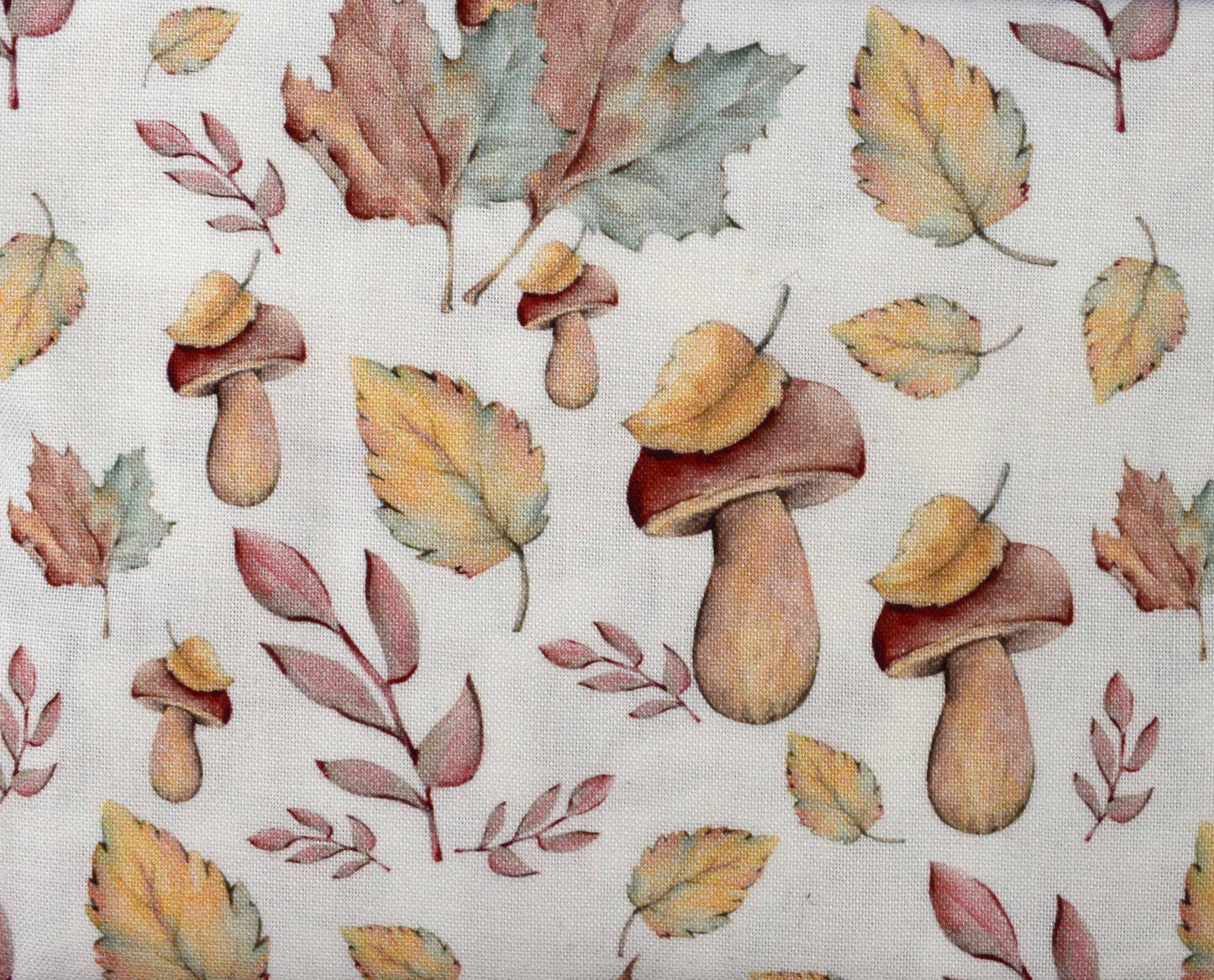 Mushroom fat Quarter Bundle, Falling Leaves by Mari Caliart, quilting fabric, cotton fabric The Quilt Sanctuary