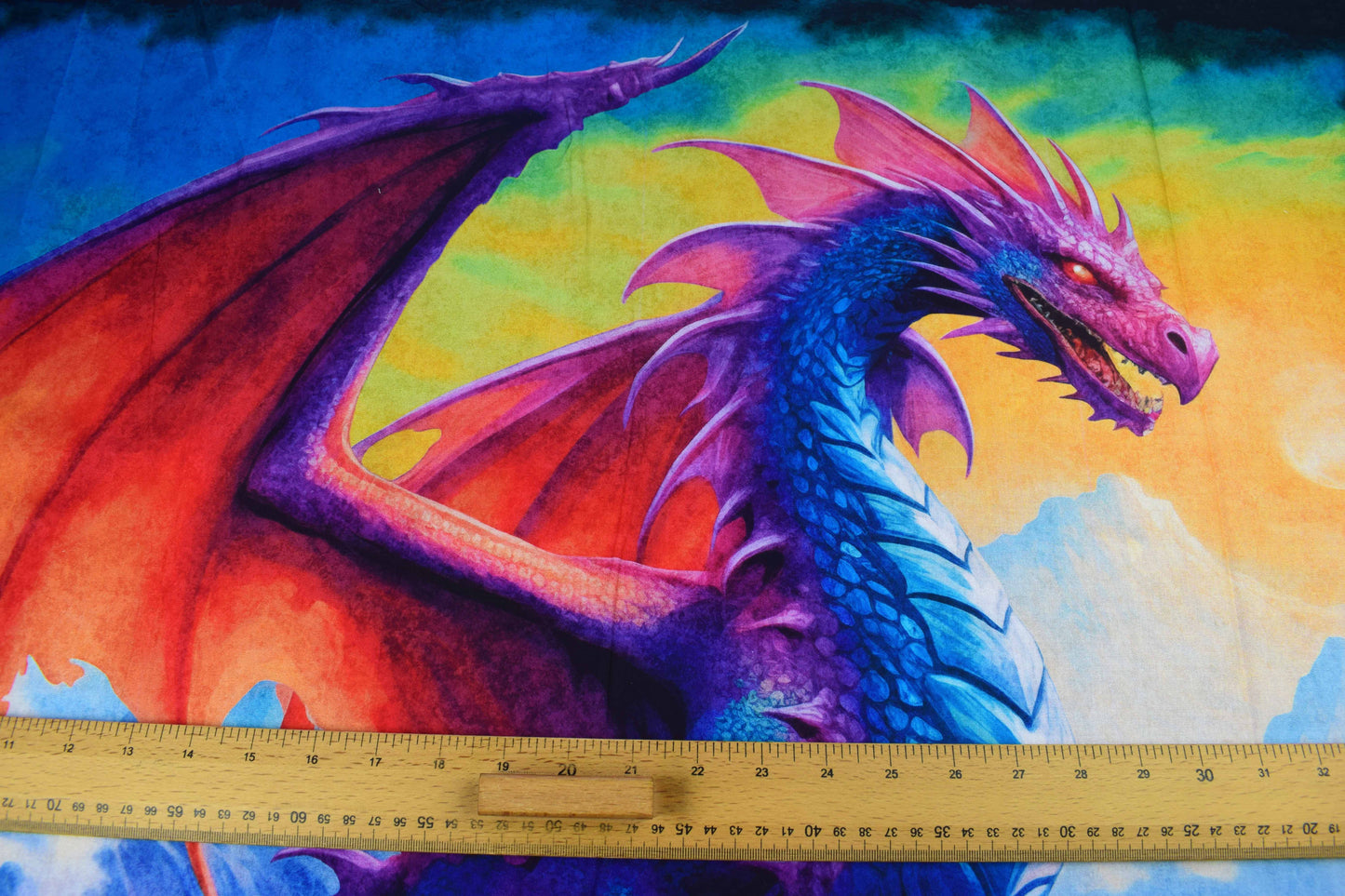Dragon Song quilting panel, Cotton Dragon fabric