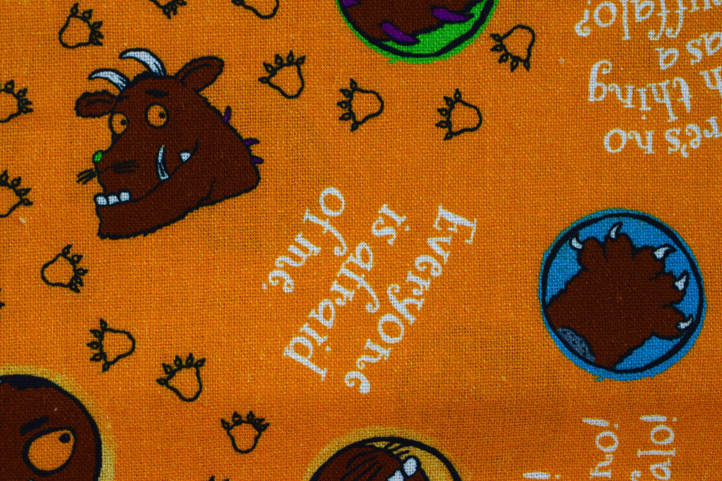 Gruffalo fabric, scariest creature, Quilting Fabric, Cotton Fabric - Price by the Half Metre - The Quilt Sanctuary