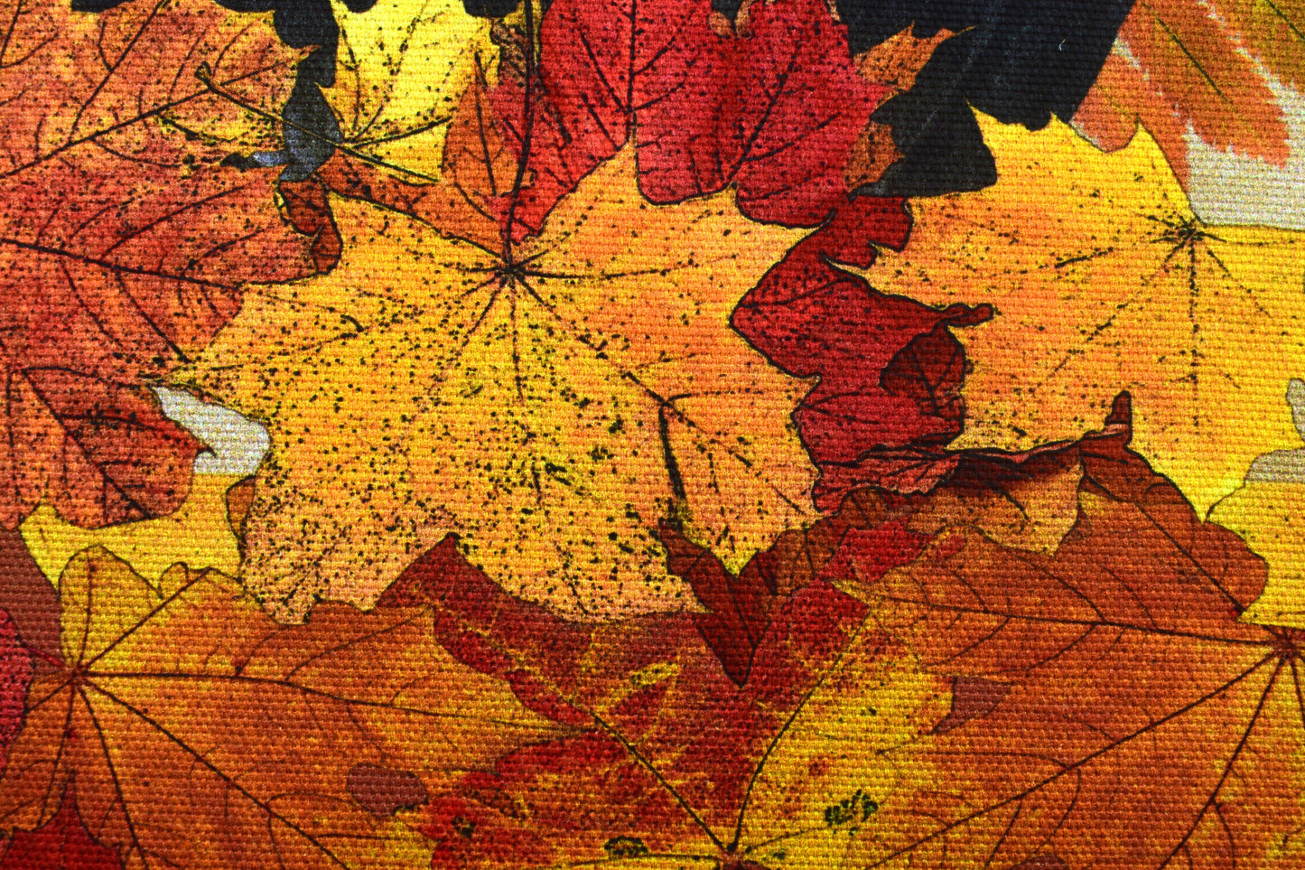 Placemats Panel with Autumn Owl and Pumpkin Fabric for Fall Sewing Projects