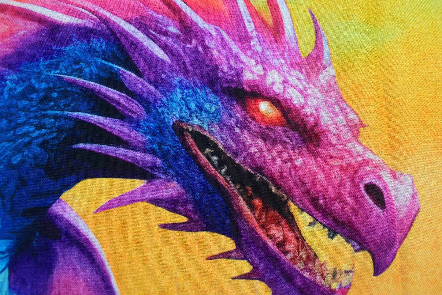 Dragon Song quilting panel, Cotton Dragon fabric