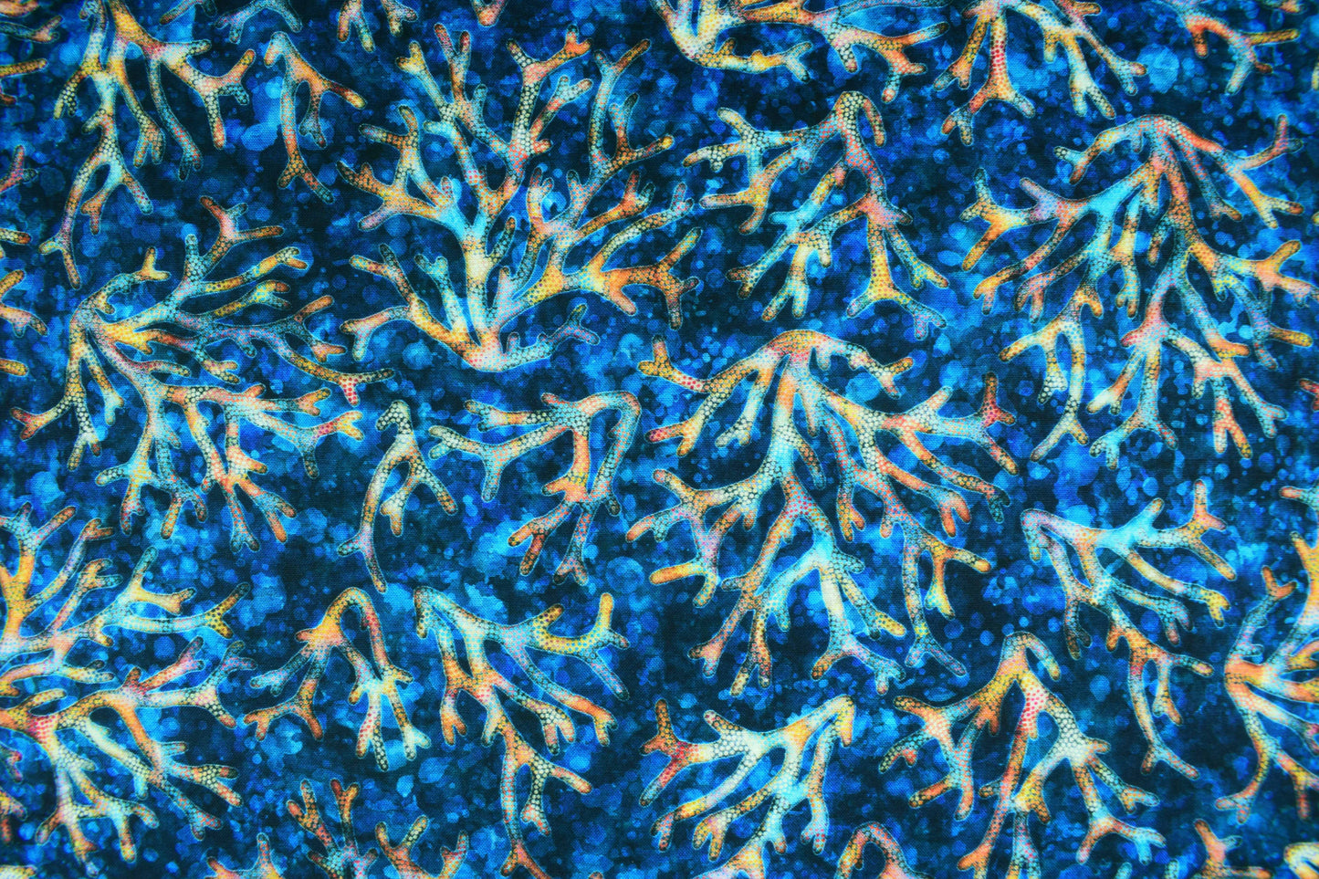 Coral Reef Fabric, Quilting fabric, cotton fabric, sea creatures, Oceana - Price by the Half Metre