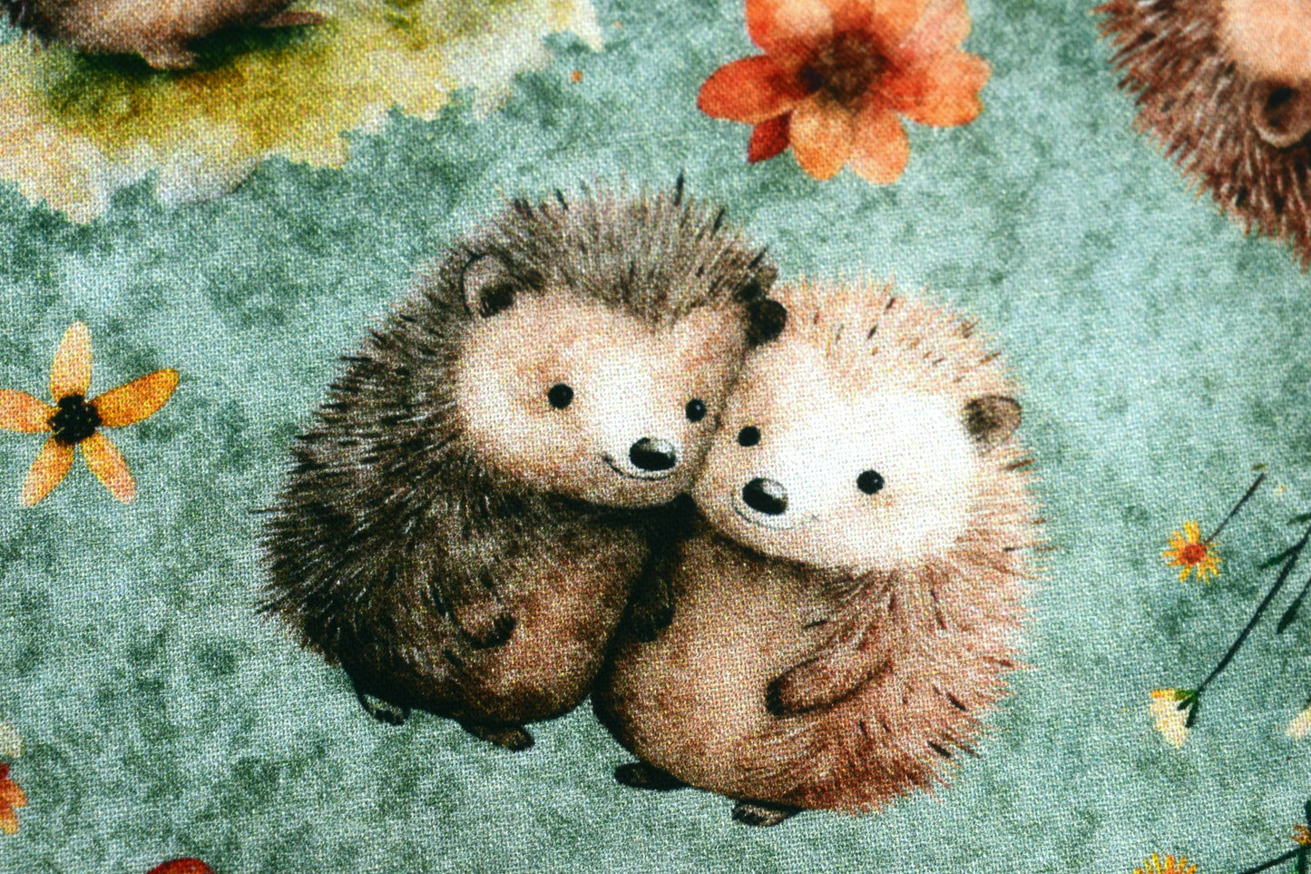 Hedgehog fabric, Quilting fabric, Hedgehugs - Price by the Half Metre