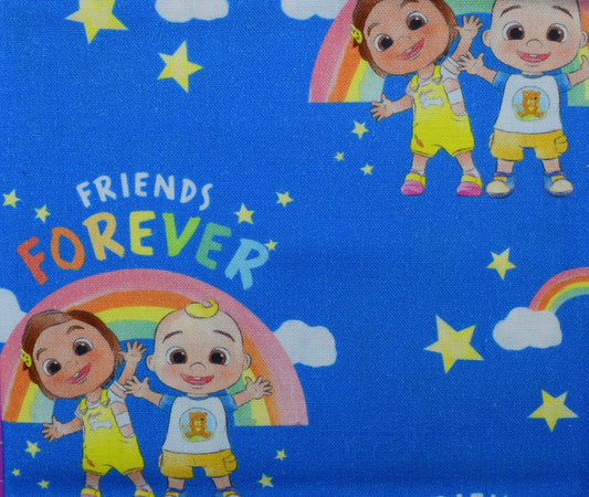 CoComelon Friends for ever fat Quarter Bundle, cotton quilting fabric - The Quilt Sanctuary