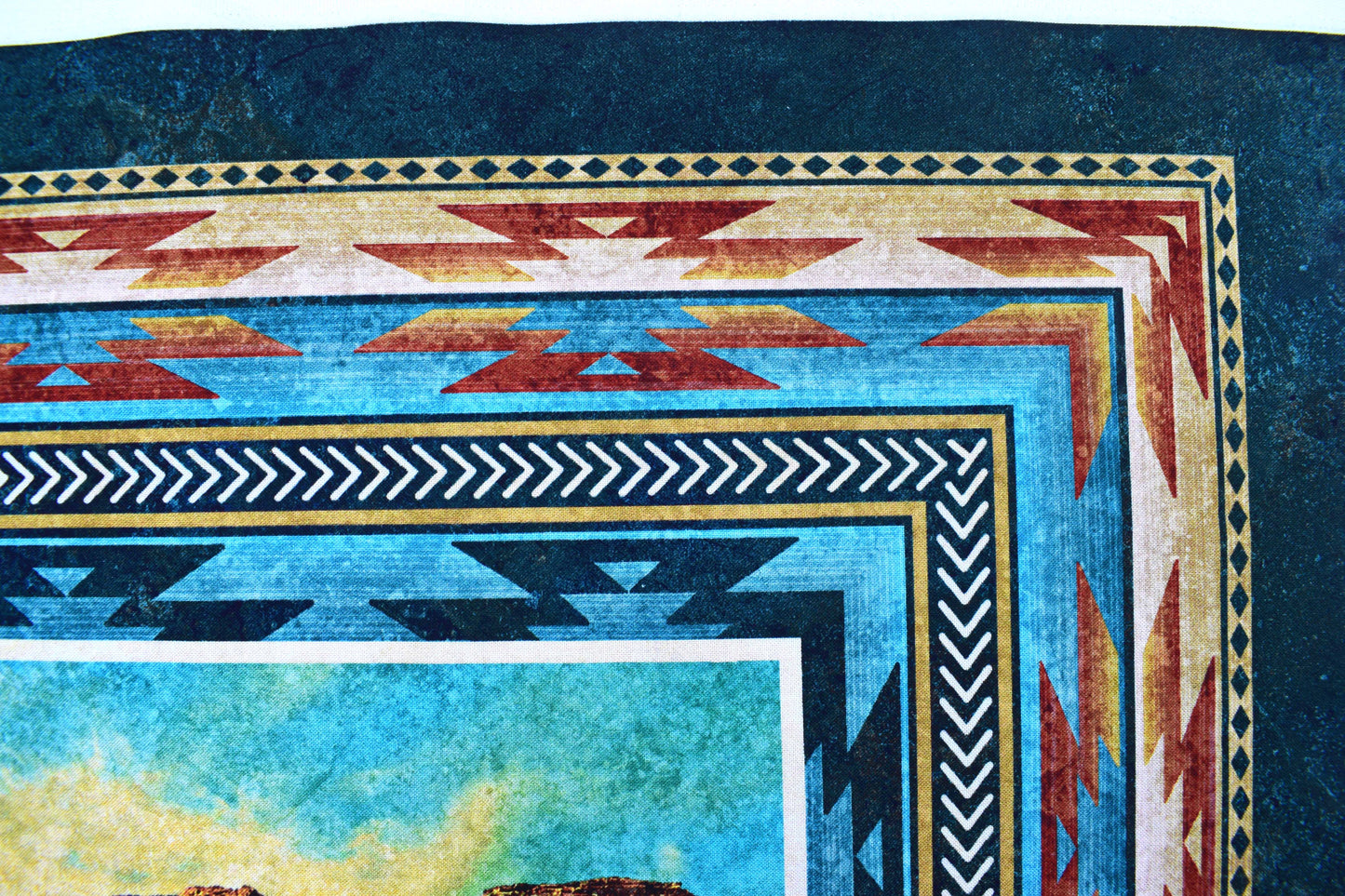 Sedona Spirit Fabric Panel for Quilting, Desert Landscape Cotton Quilt Panel