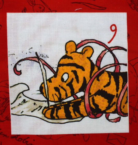 Winnie the Pooh fabric advent calendar panel, reusable advent calendar - The Quilt Sanctuary