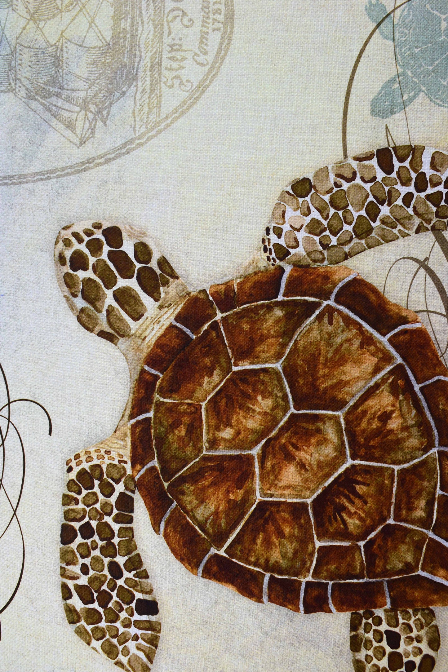 Coastal Waterways Panel, Cotton Fabric, Quilting Panel, - The Quilt Sanctuary