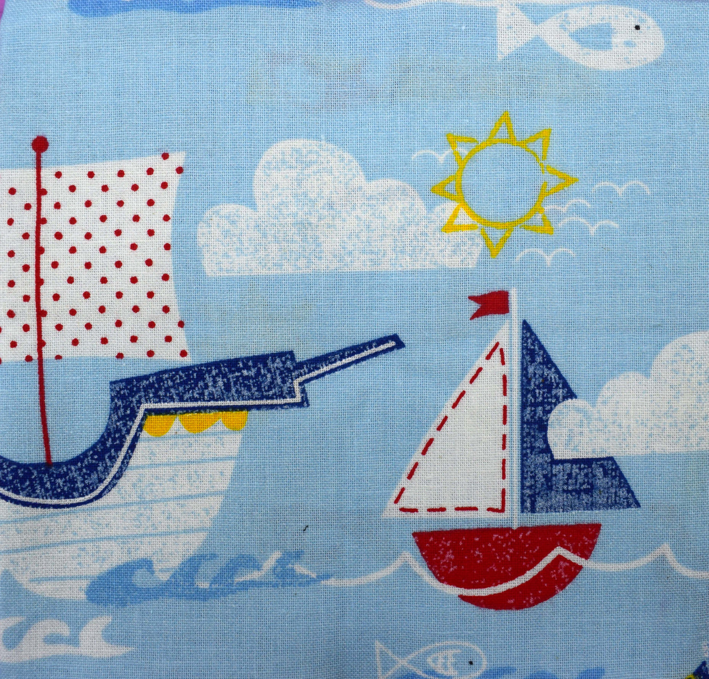 seaside fat Quarter Bundle, summer fabric, quilting fabric, crab fabric, sailing boats