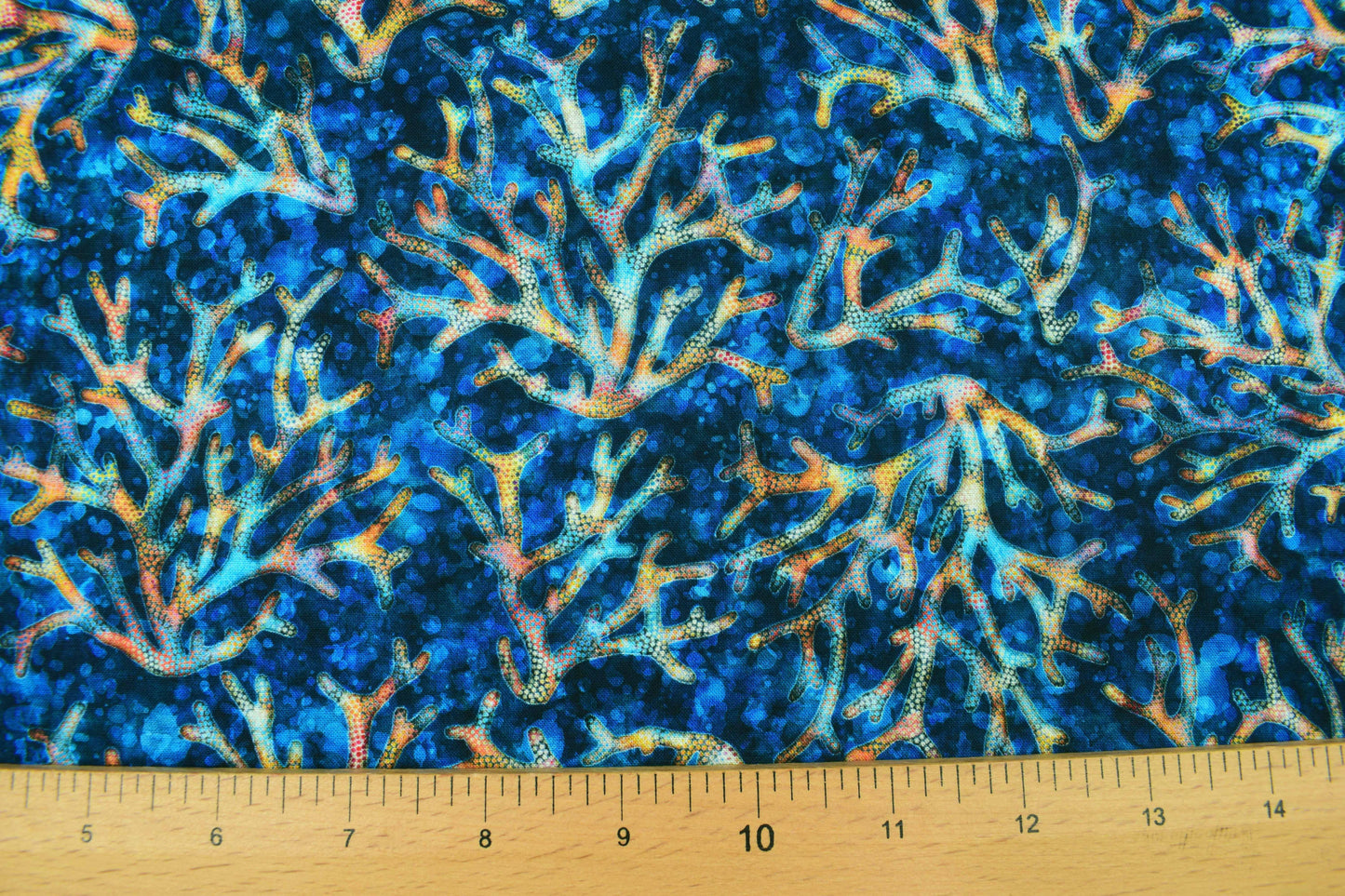 Coral Reef Fabric, Quilting fabric, cotton fabric, sea creatures, Oceana - Price by the Half Metre
