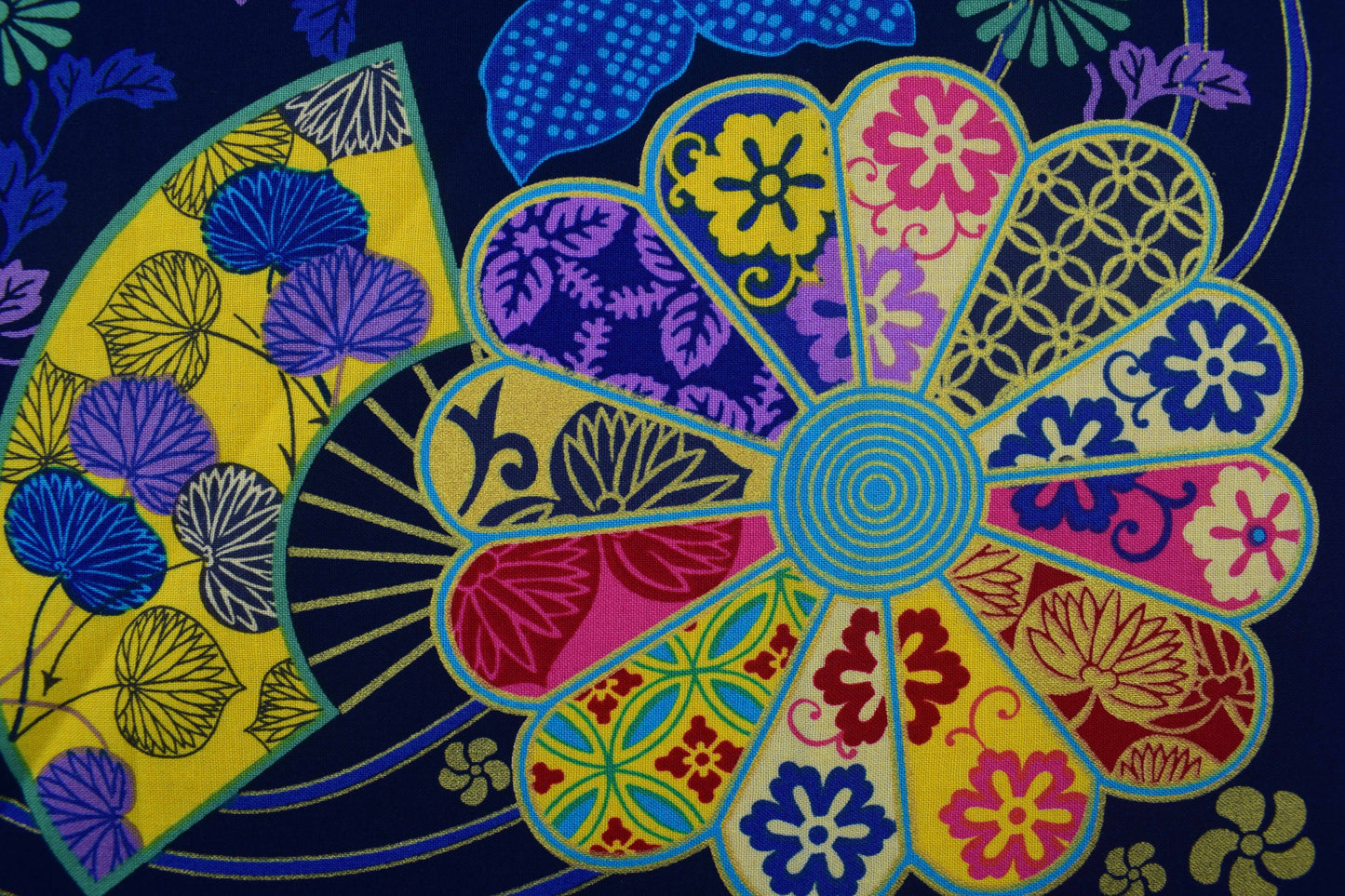 Geisha fabric panel, Japanese Quilting panel