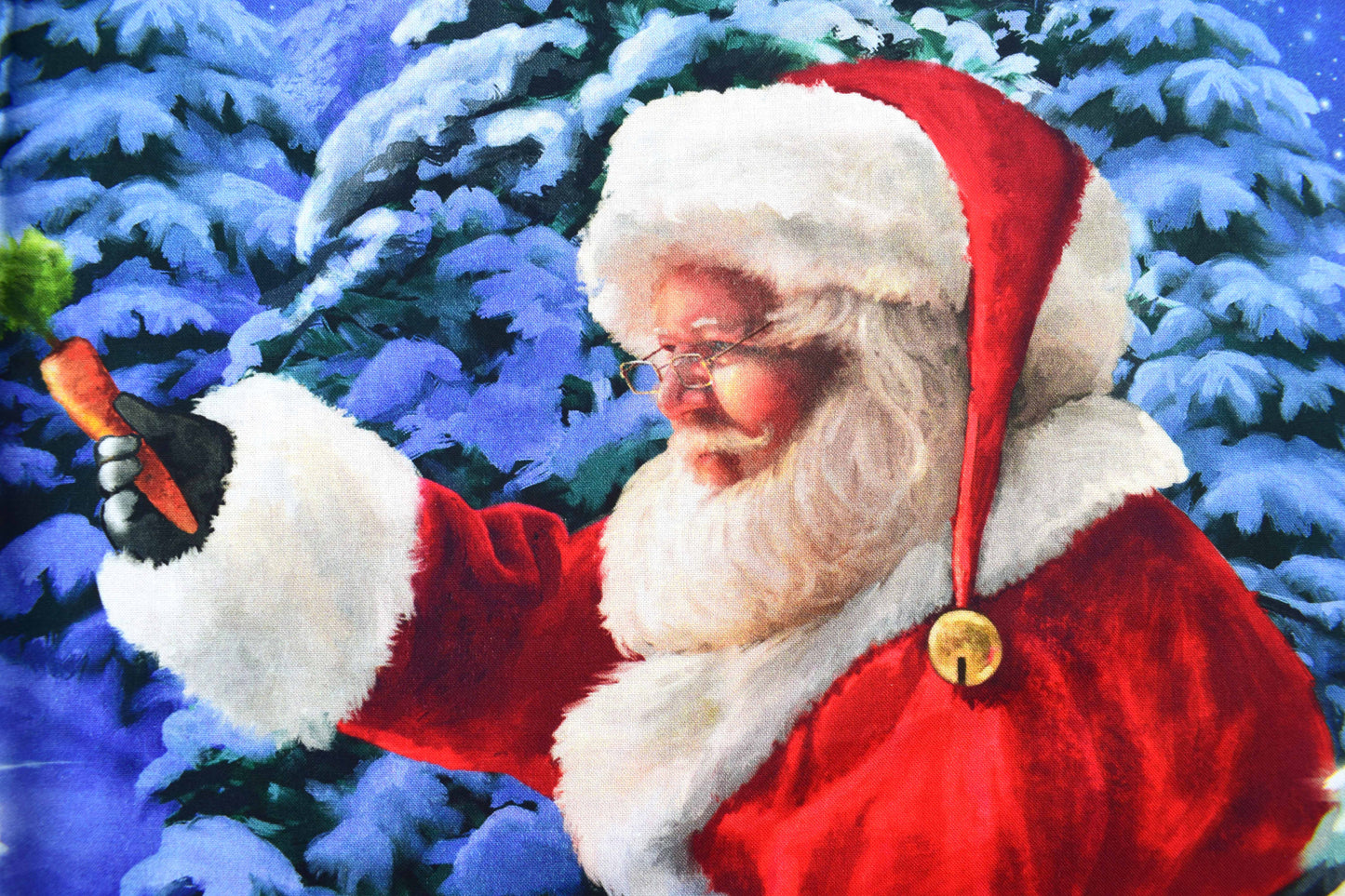Christmas fabric panel, cotton Quilting panel, Season of giving