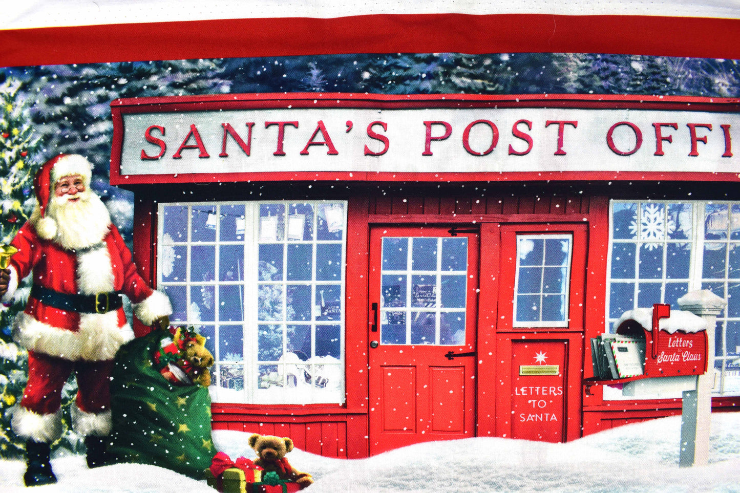 Letter to Santa fabric advent calendar panel, reusable advent calendar - The Quilt Sanctuary