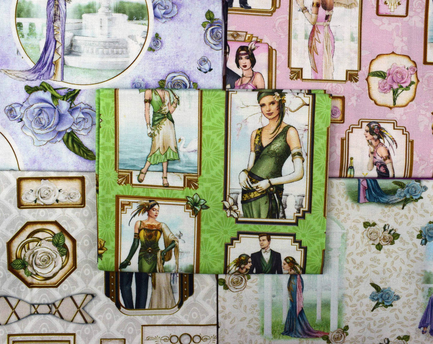 Art Deco fat quarter bundle, Quilting fabric by Debbie Moore designs - The Quilt Sanctuary