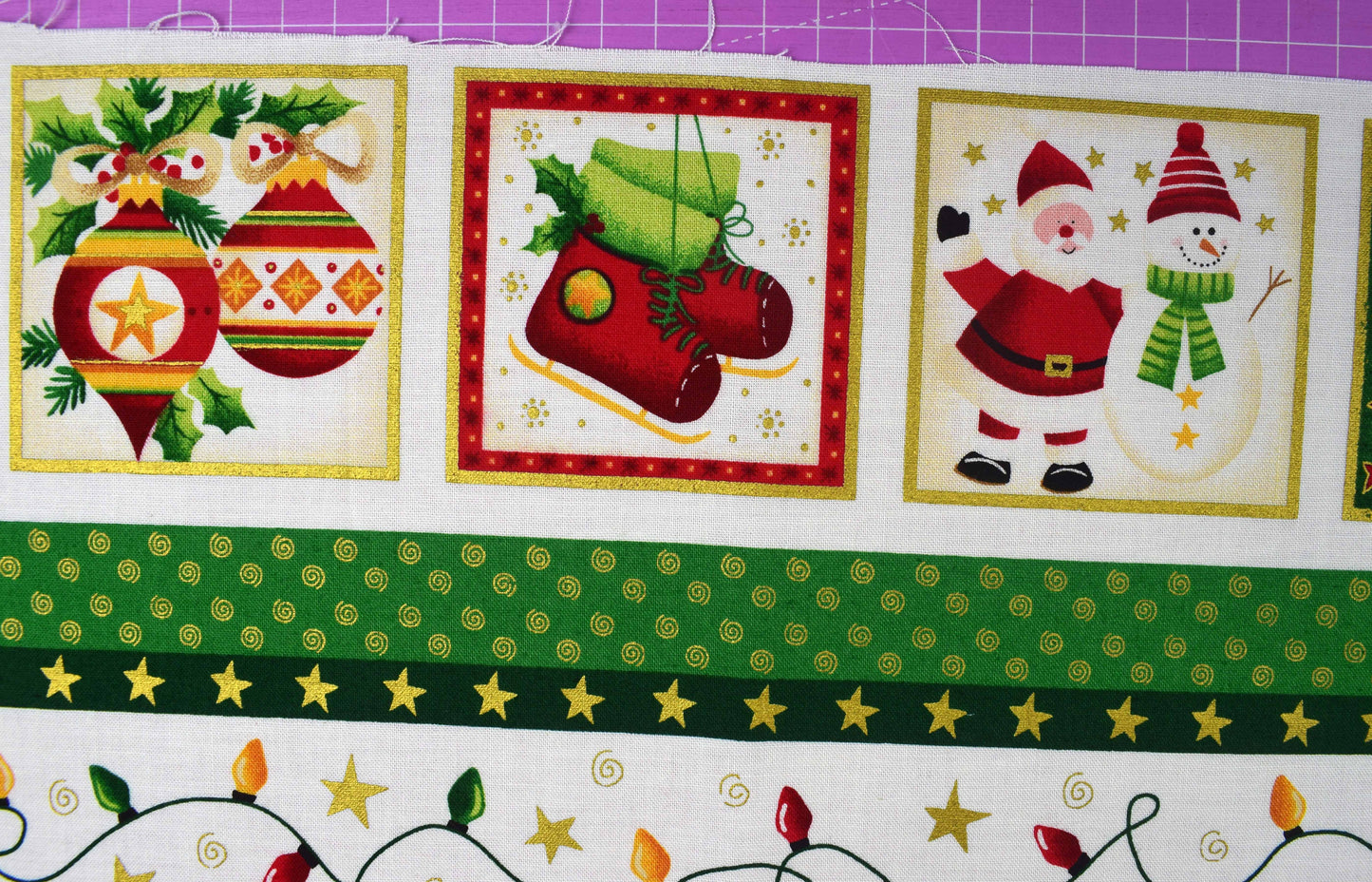 Snowman and Santa Pillow‑Case Style Stocking Panel