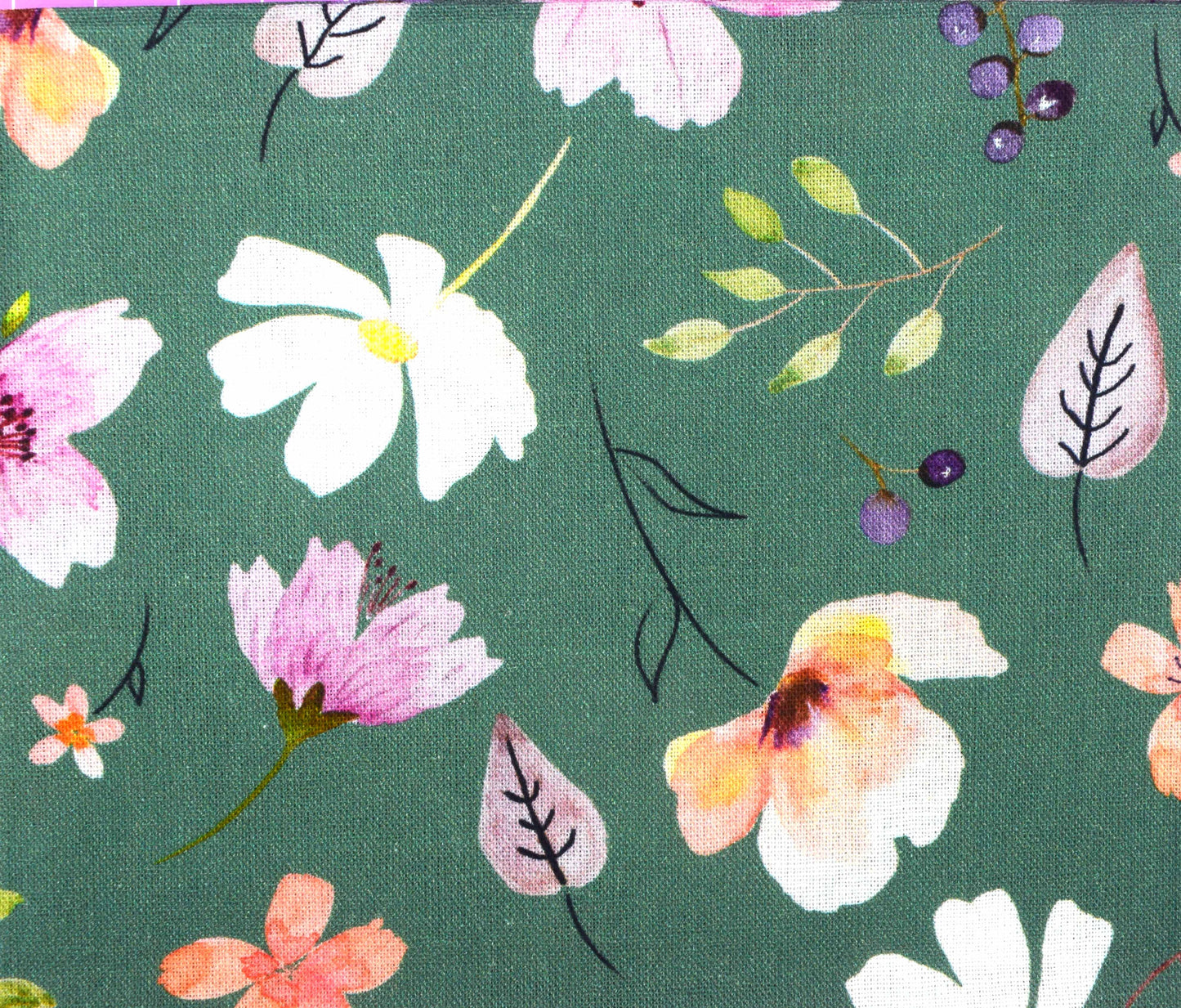 Water colour Blooms fat Quarter Bundle, pastel cotton fabric, Wildflower prints - The Quilt Sanctuary