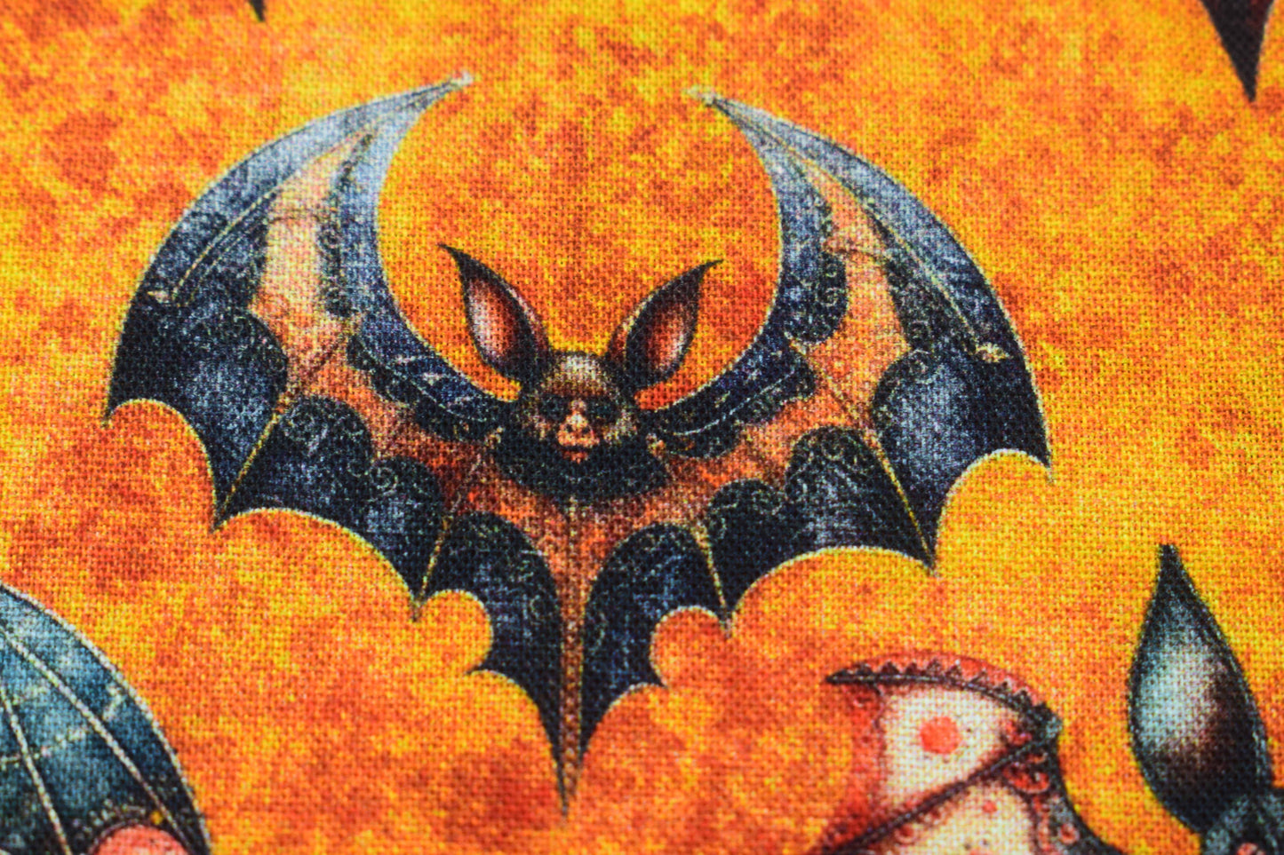 vampire Bat fabric, Cotton Quilting fabric, Jeepers Creepers - Price by the Half Metre - The Quilt Sanctuary