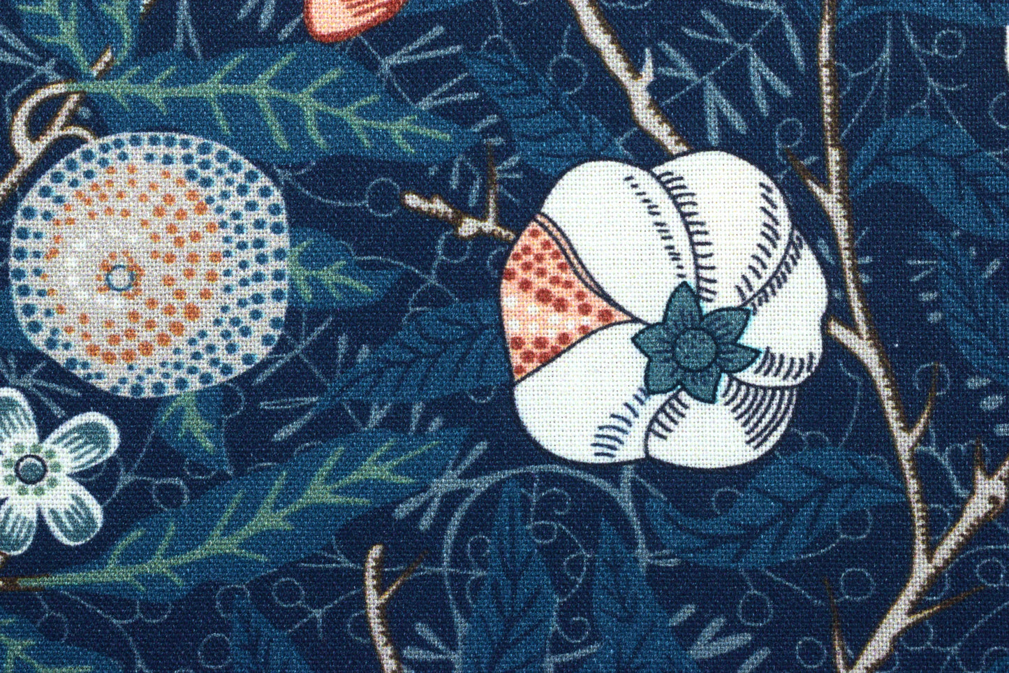 William Morris Pomegranate, Sweet Symphony, organic Quilting fabric, cotton fabric - Price by the Half Metre