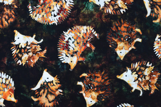 Hedgehog fabric, Quilting fabric, cotton fabric - Price by the Half Metre - The Quilt Sanctuary