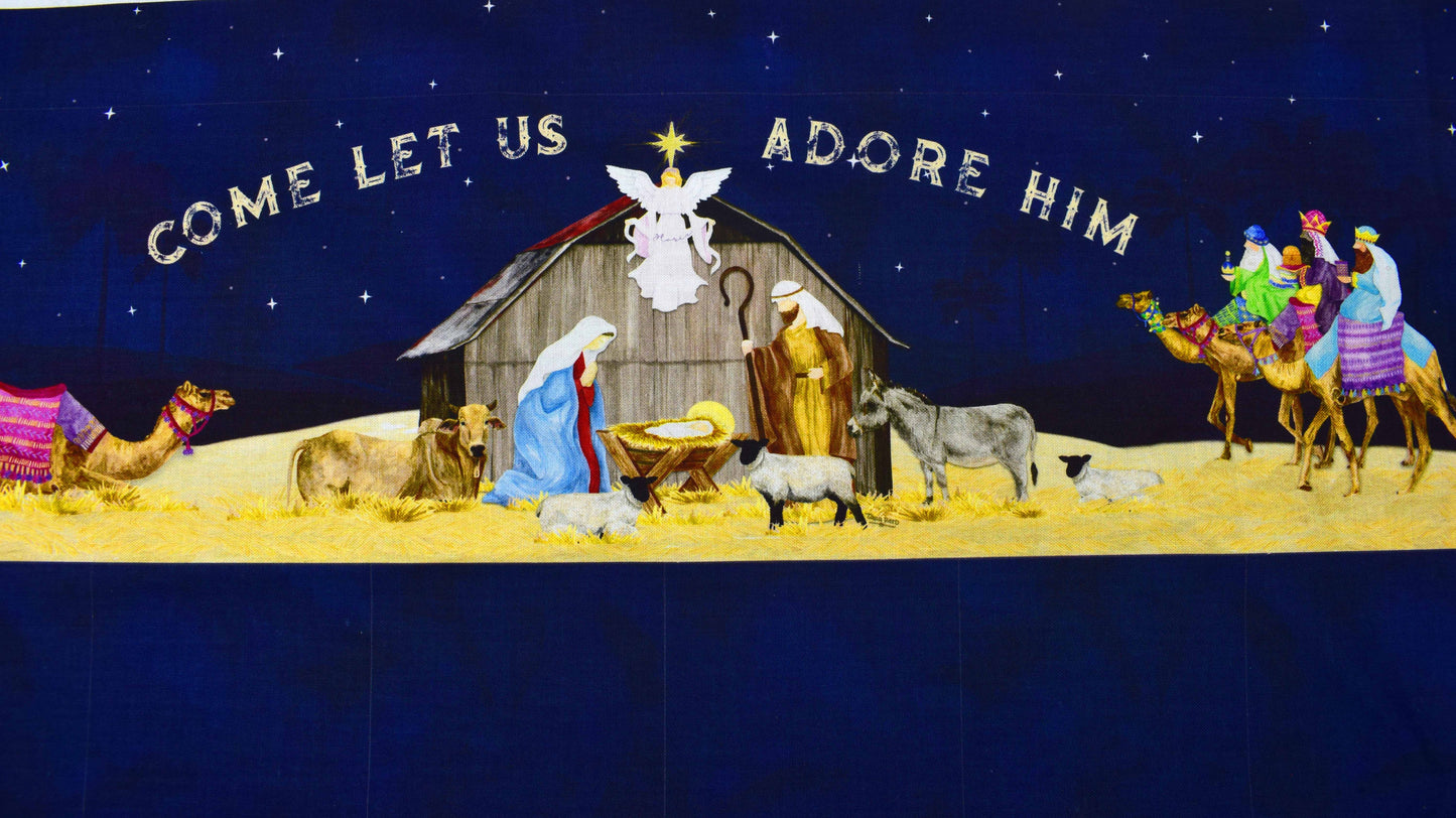 Traditional fabric advent calendar panel, reusable advent calendar