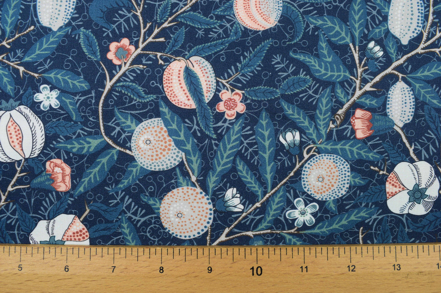 William Morris Pomegranate, Sweet Symphony, organic Quilting fabric, cotton fabric - Price by the Half Metre - The Quilt Sanctuary