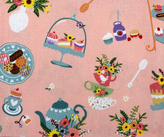 Tea Party fat Quarter Bundle, summer fabric, quilting fabric The Quilt Sanctuary