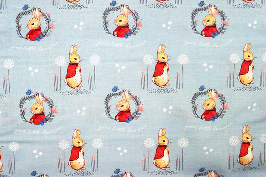 Flopsy Mopsy quilting fabric, Peter Rabbit, Beatrix Potter - Price by the Half Metre - The Quilt Sanctuary