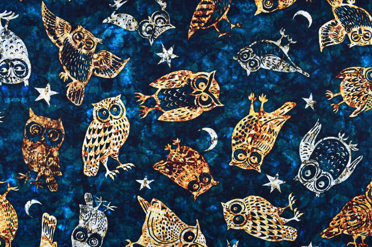 Wild Wood Owl fabric, Quilting fabric, cotton fabric - Price by the Half Metre