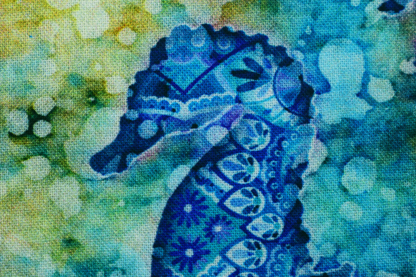 Seahorse Fabric, Quilting fabric, cotton fabric, Oceana - Price by the Half Metre